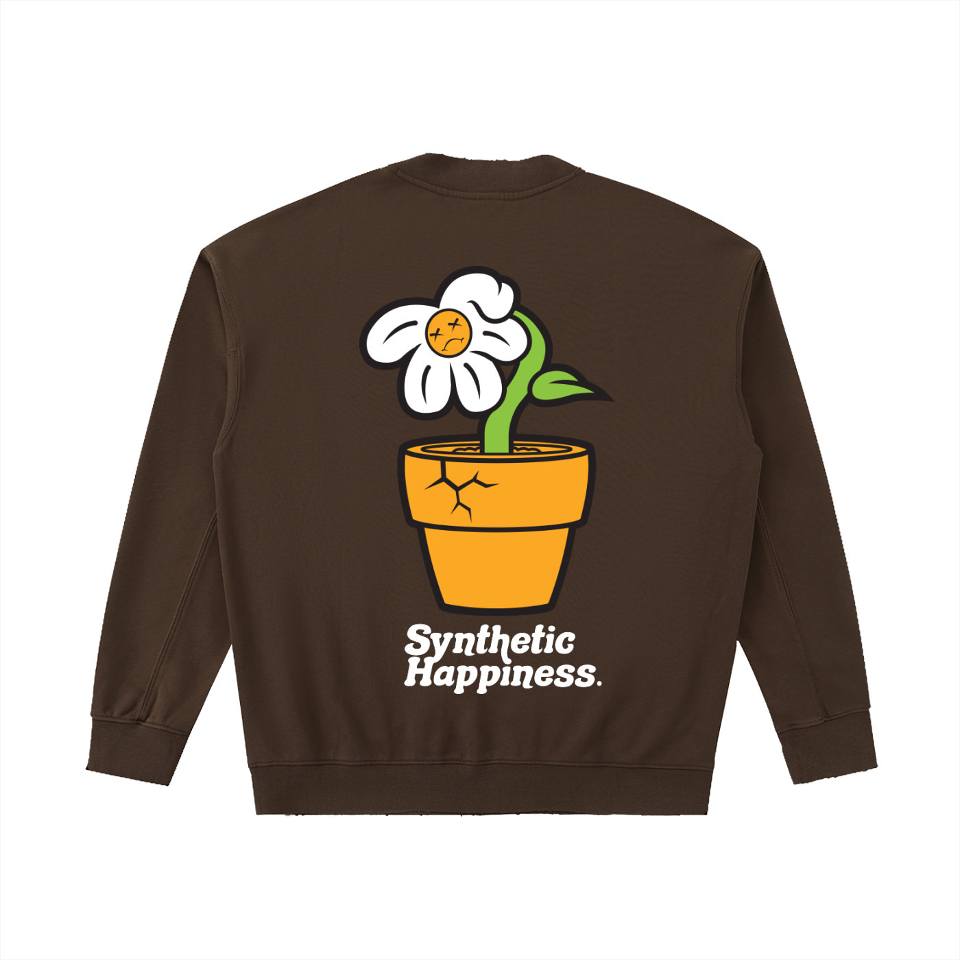 "Sad Flower" Drop Shoulder Crewneck Sweatshirt