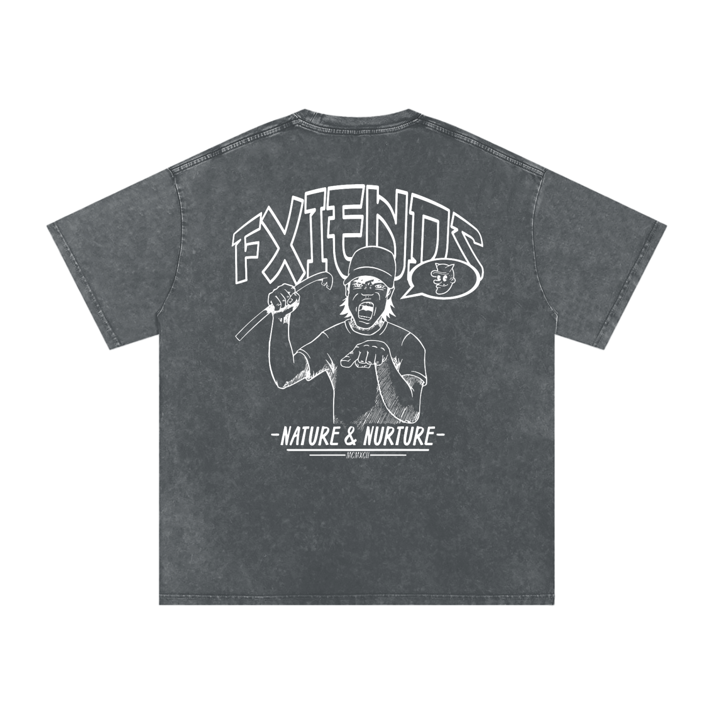 "Protester" Washed Oversized Cotton T-Shirt