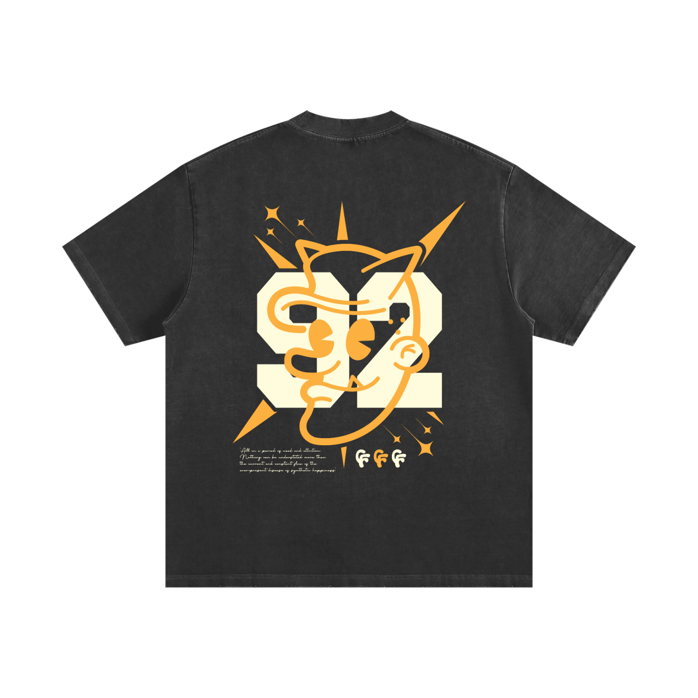 "Millennial Star" Heavyweight Vintage Washed Frayed T-Shirt