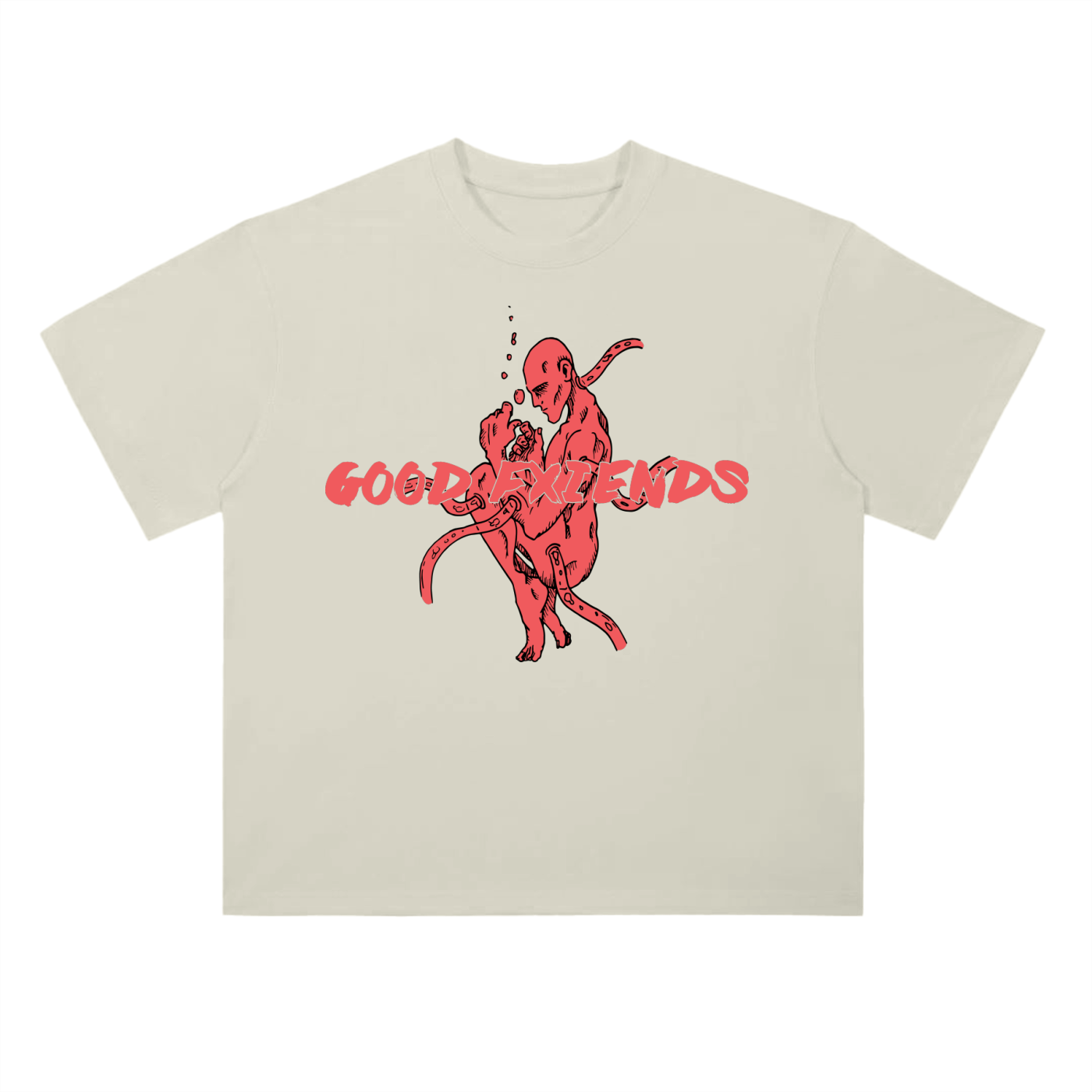 "The Simulation" Heavyweight Drop Shoulder Cotton T-Shirt