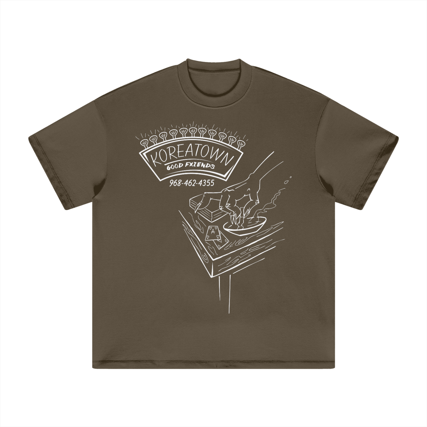 "Koreatown" Heavyweight Earth Tone T-Shirt
