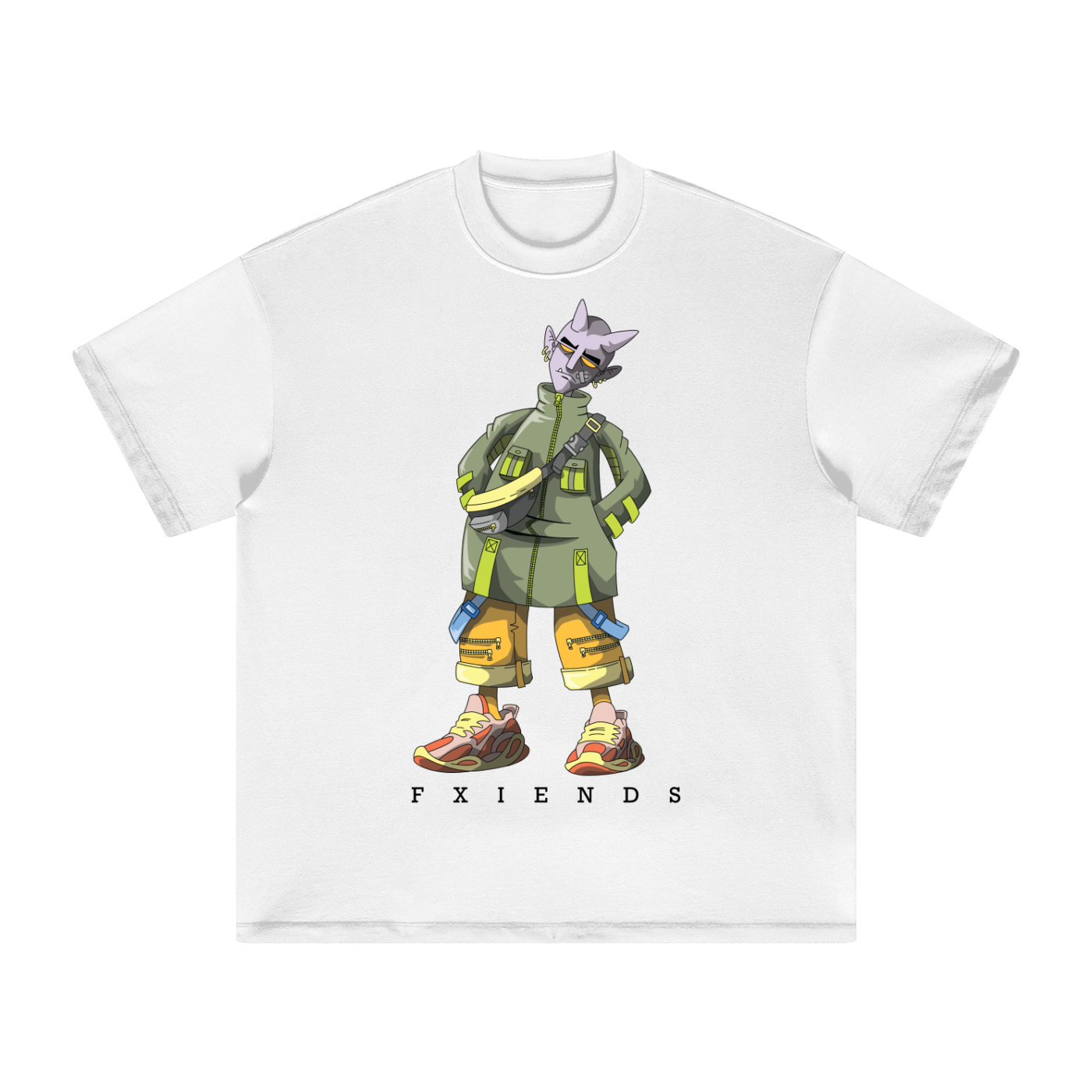 "Baggy Jacket Fxiend" Heavyweight Earth Tone T-Shirt