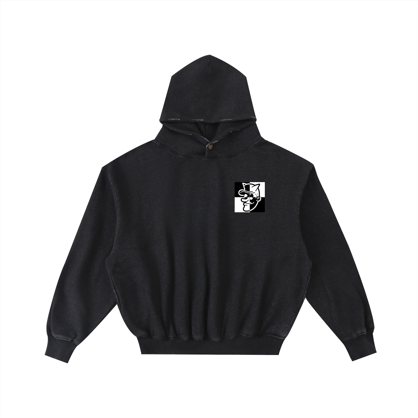 "Corrupt Network" Frayed Enzyme Washed Fleece Hoodie