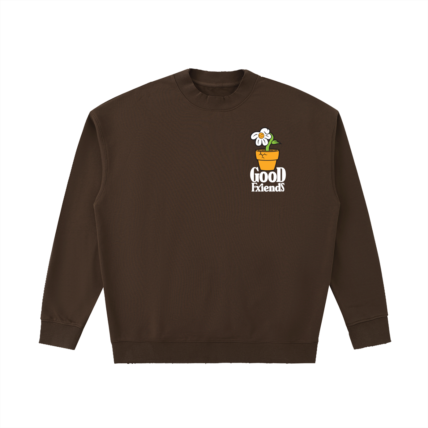 "Sad Flower" Drop Shoulder Crewneck Sweatshirt