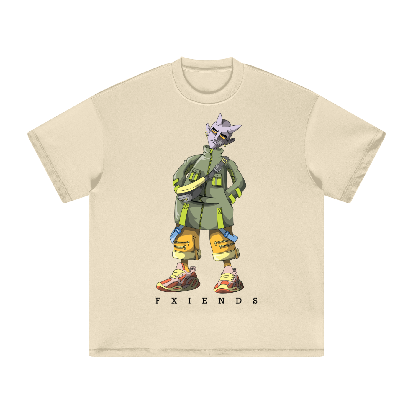 "Baggy Jacket Fxiend" Heavyweight Earth Tone T-Shirt