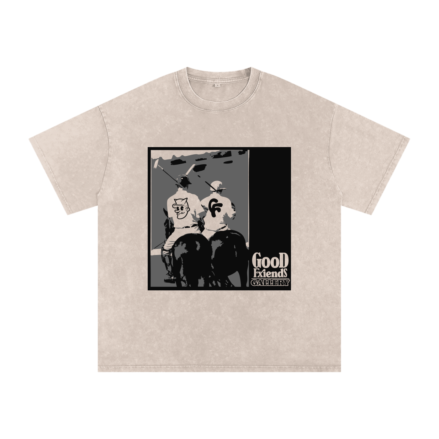 "Polo" Washed Oversized Cotton T-Shirt