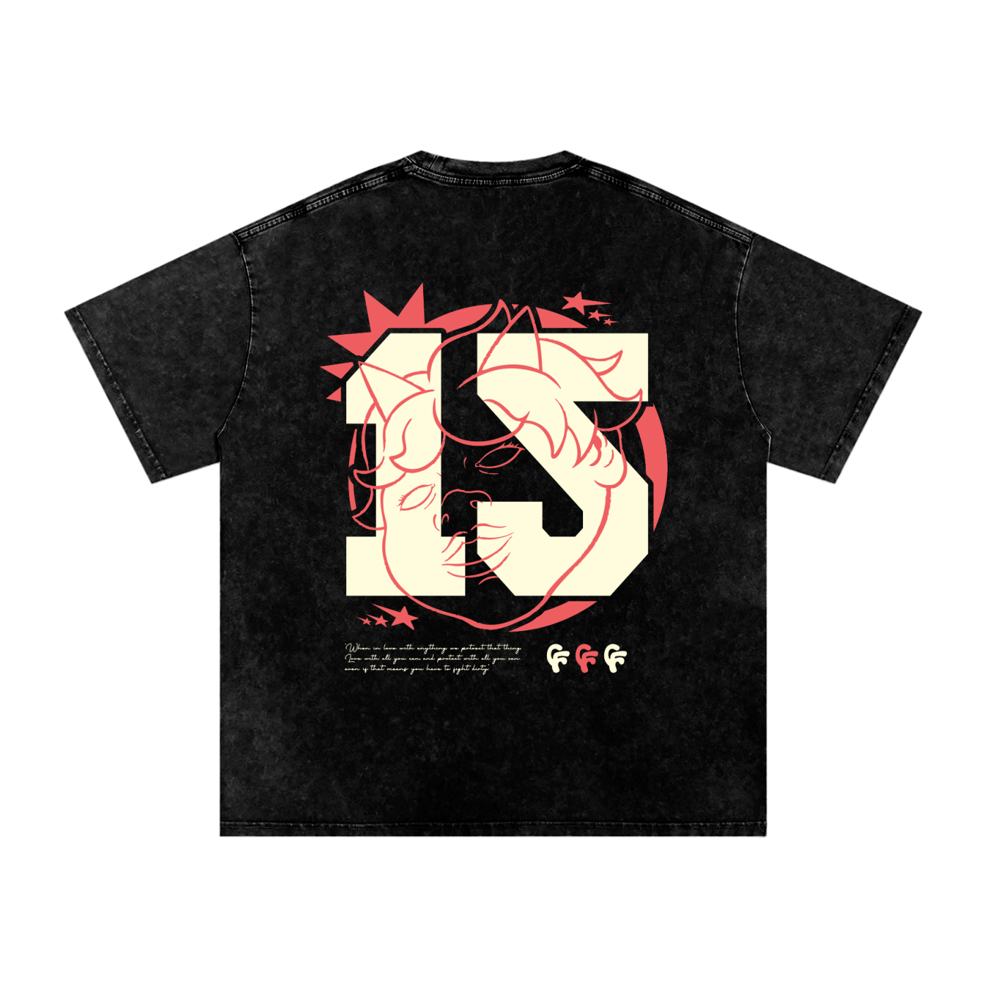 "Millennial Cupid" Snow Washed Oversized Cotton T-Shirt