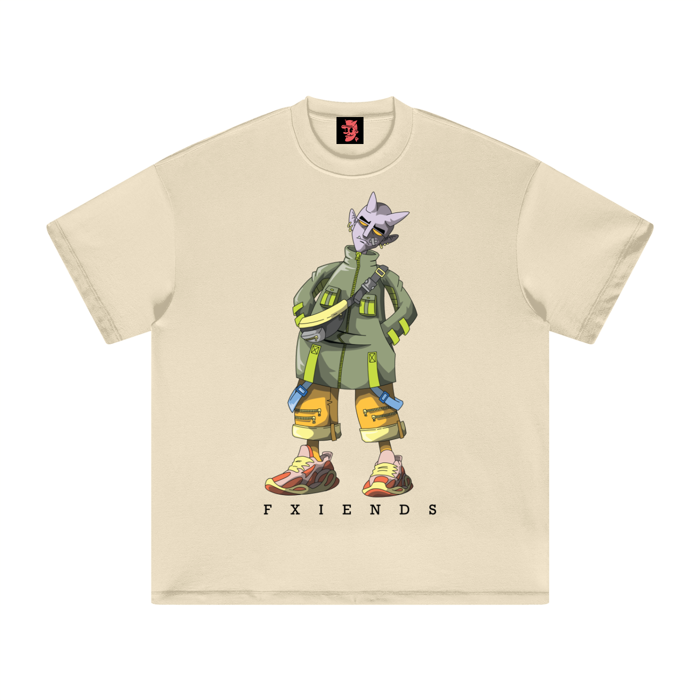 "Baggy Jacket Fxiend" Heavyweight Earth Tone T-Shirt