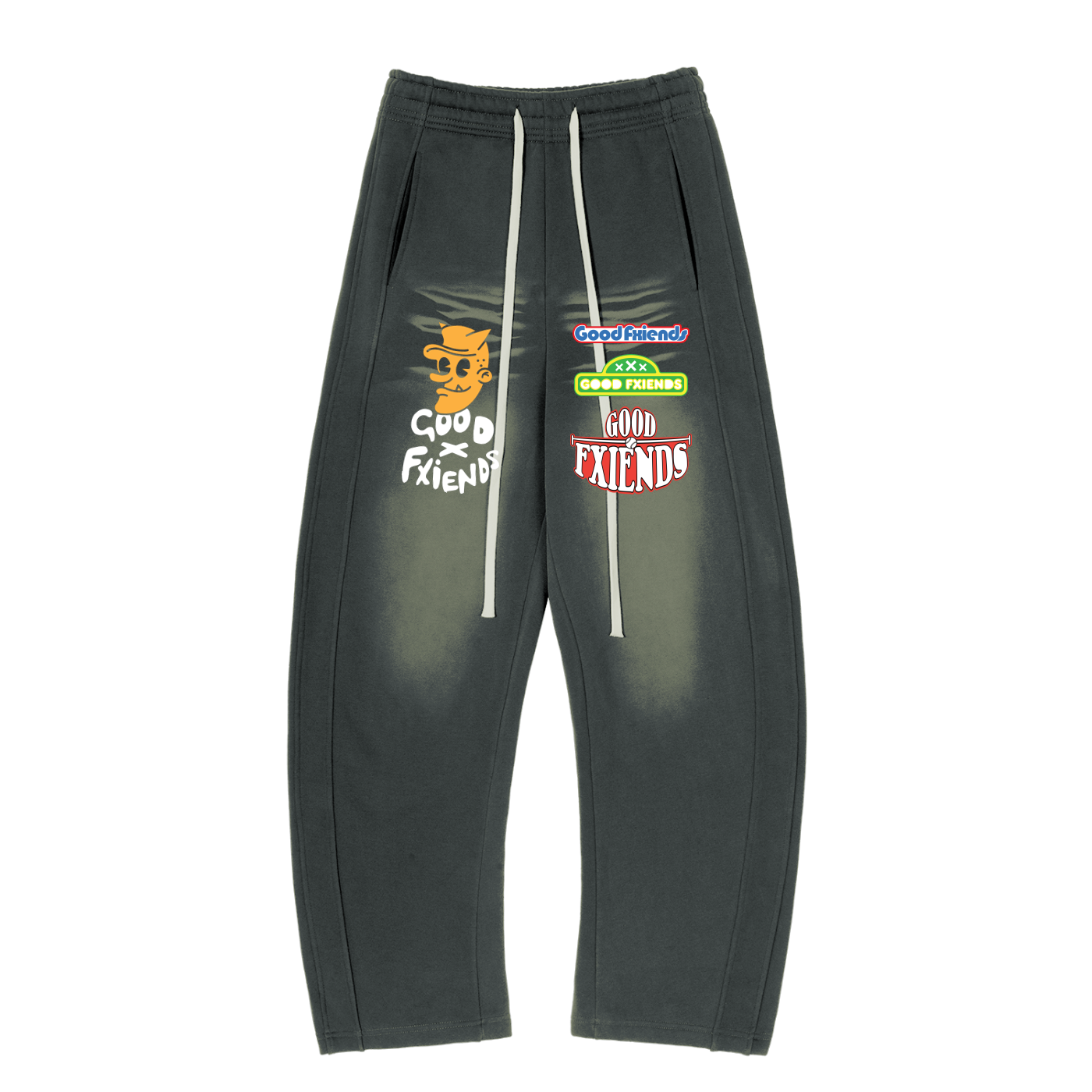 "Logo Blast" Sunfade Curved Blade Fleece Sweatpants