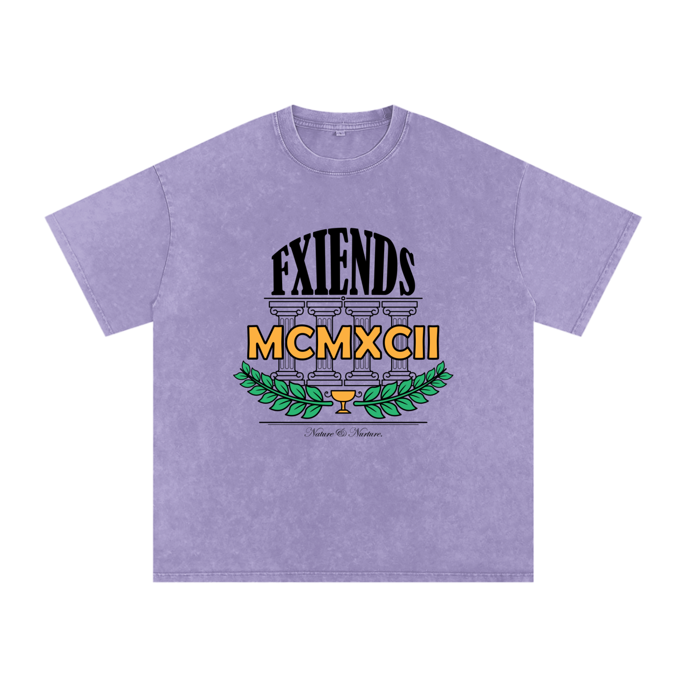 "Collegiate" Washed Oversized Cotton T-Shirt