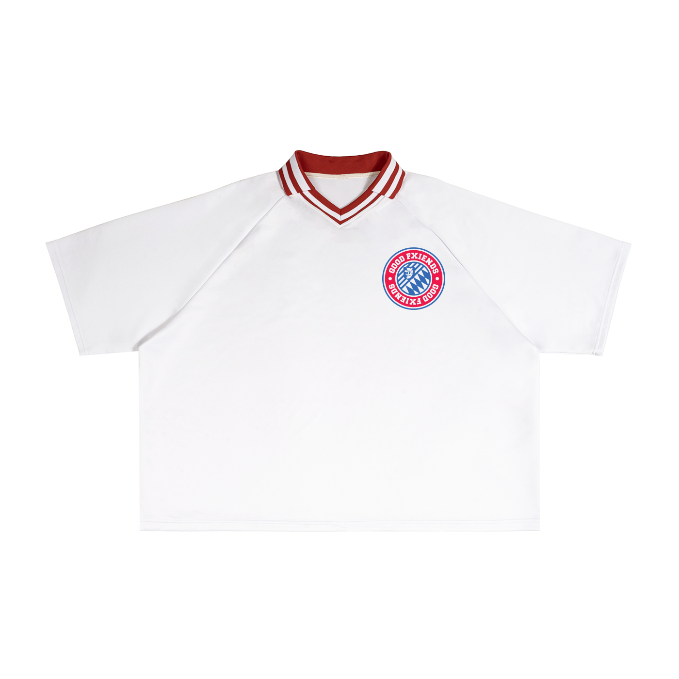 "Rugby" Contrast Lapel Collar Boxy T-Shirt