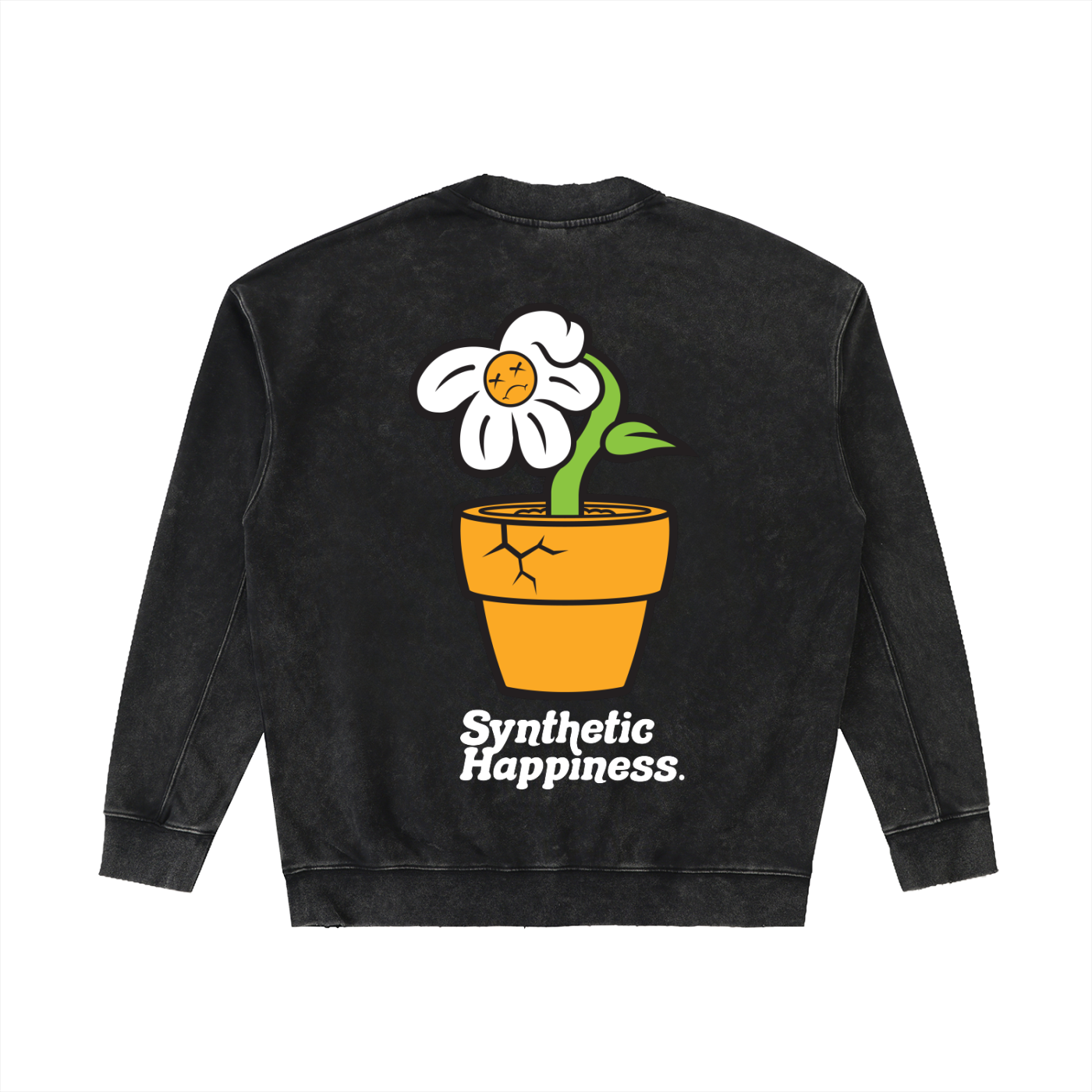 "Sad Flower" Drop Shoulder Crewneck Sweatshirt