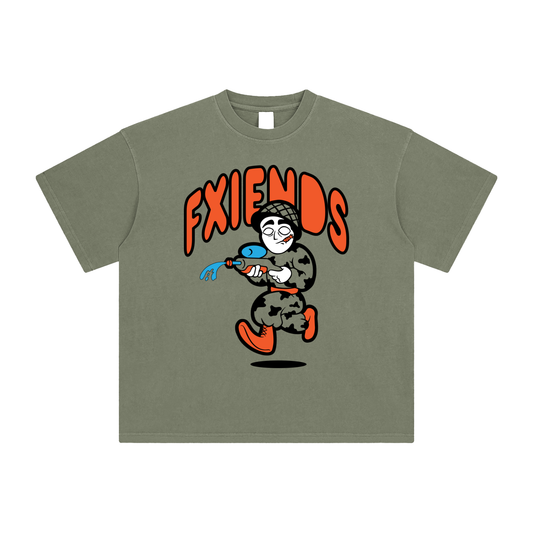 "Nam" Enzyme Washed T-Shirt