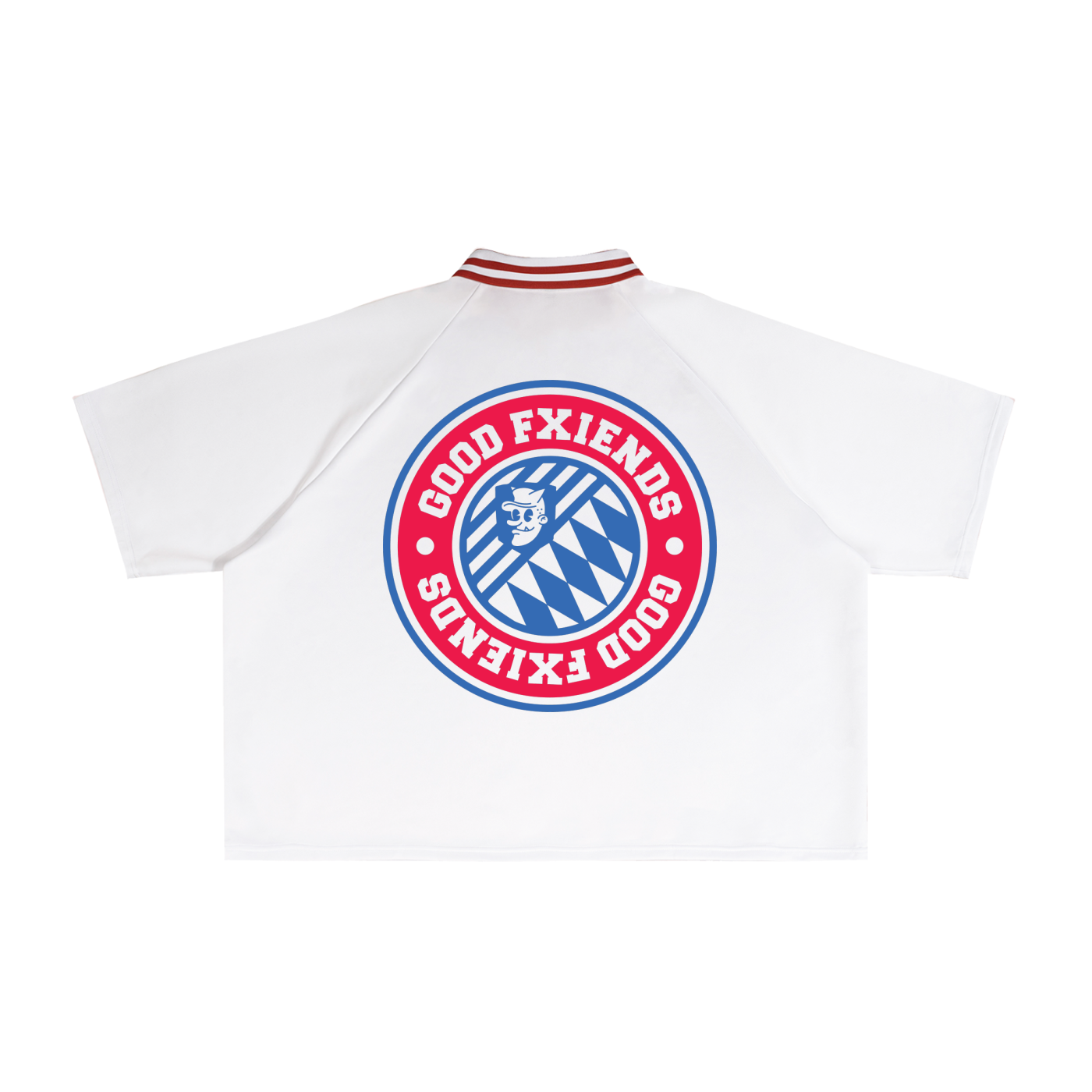 "Rugby" Contrast Lapel Collar Boxy T-Shirt