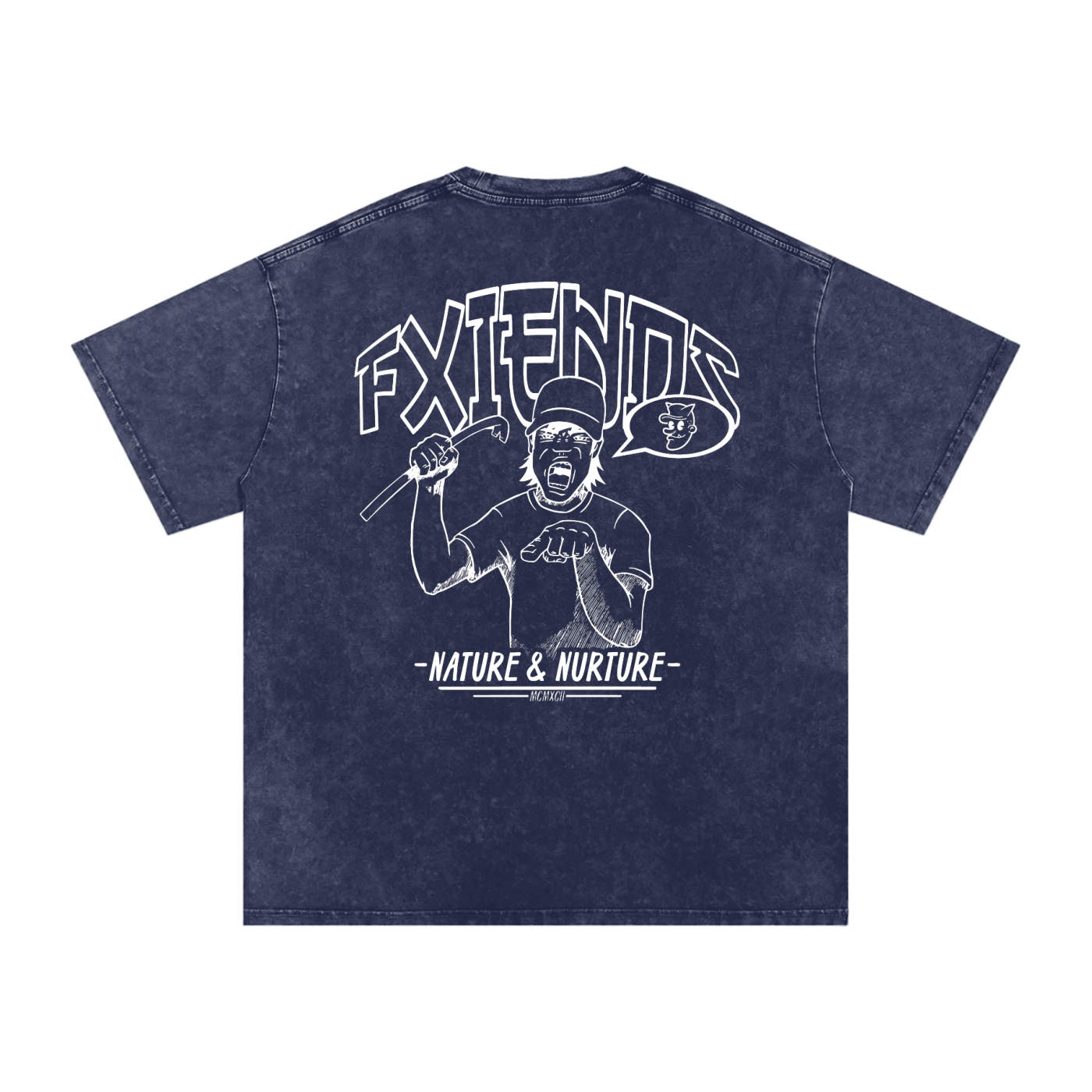 "Protester" Washed Oversized Cotton T-Shirt