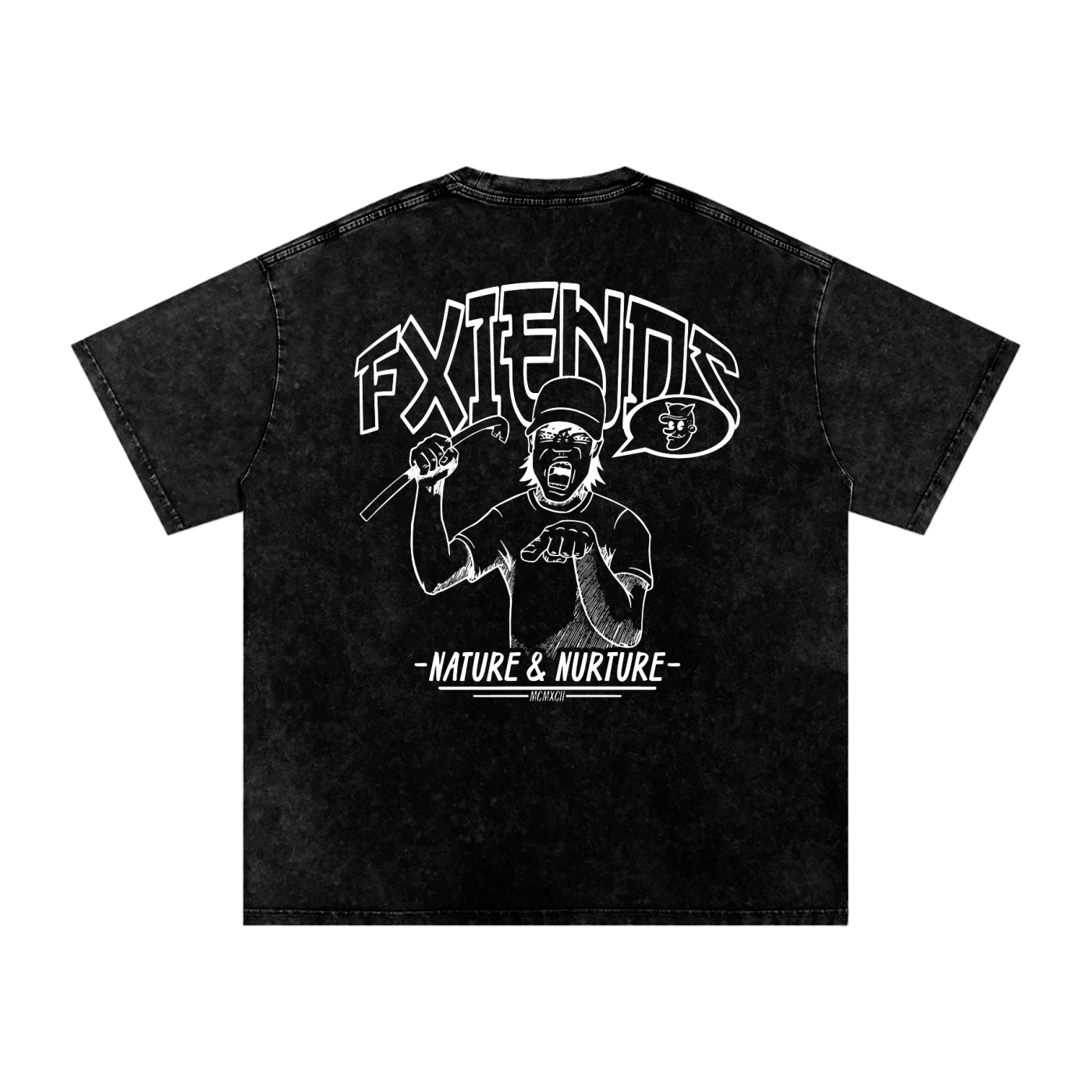 "Protester" Washed Oversized Cotton T-Shirt