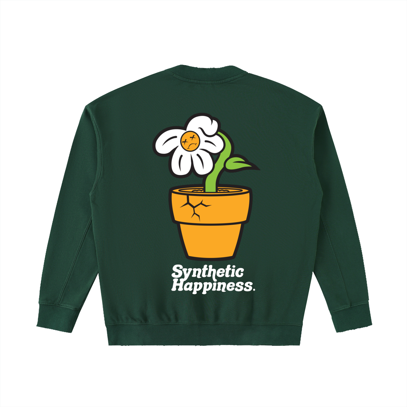 "Sad Flower" Drop Shoulder Crewneck Sweatshirt