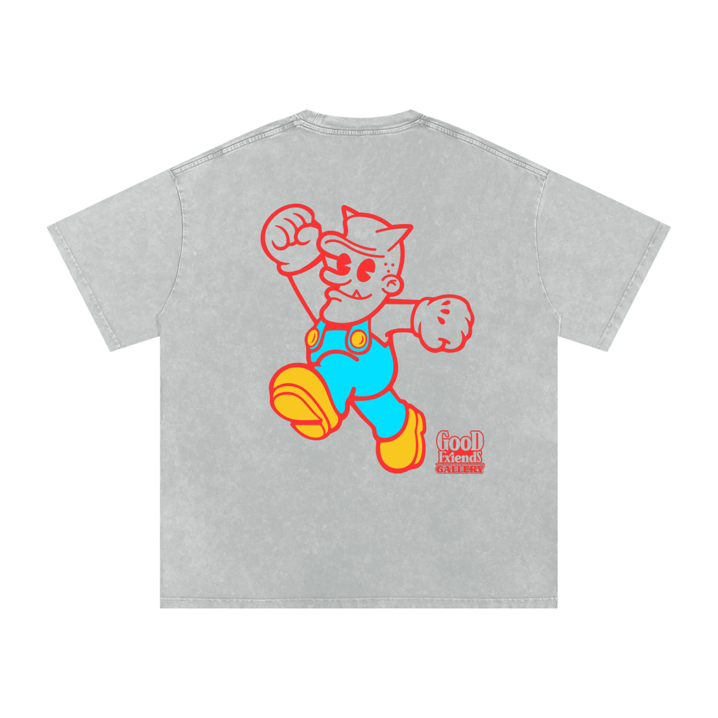 "Plumber Boy" Washed Oversized Cotton T-Shirt