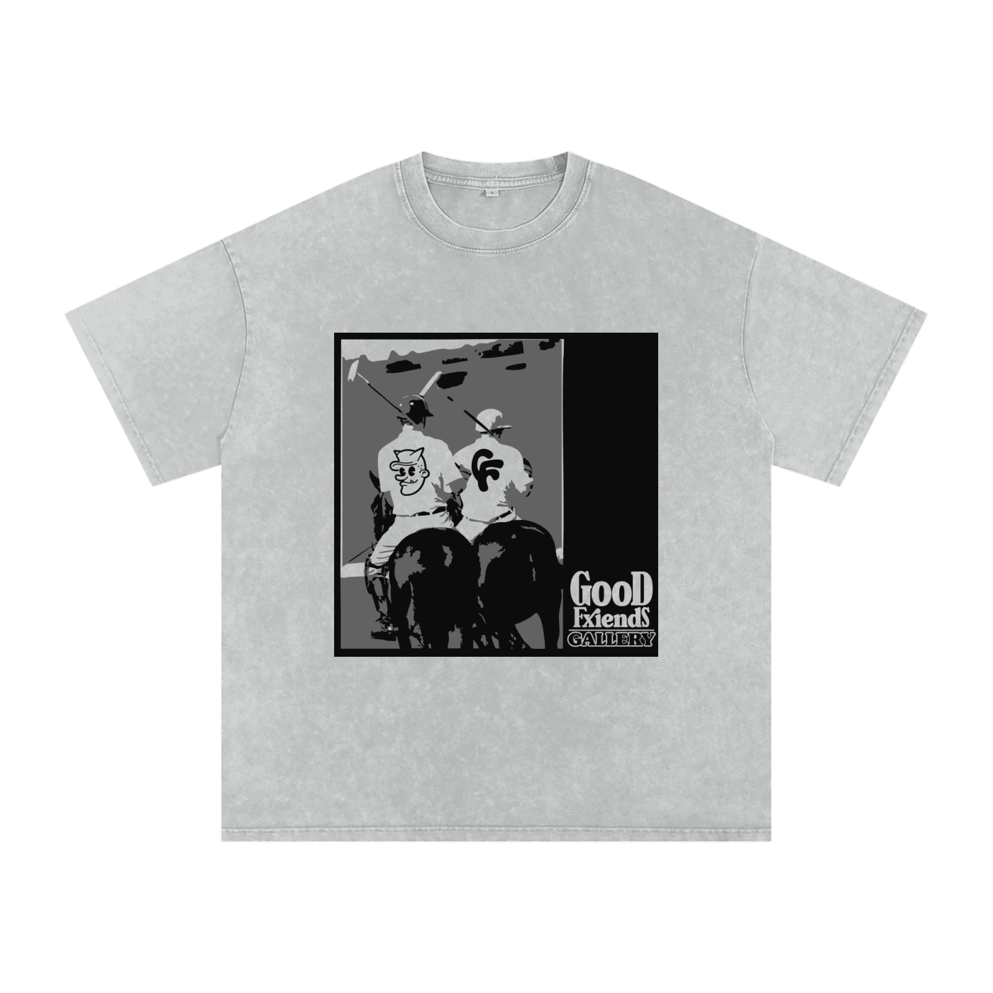 "Polo" Washed Oversized Cotton T-Shirt