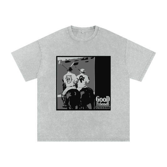 "Polo" Washed Oversized Cotton T-Shirt